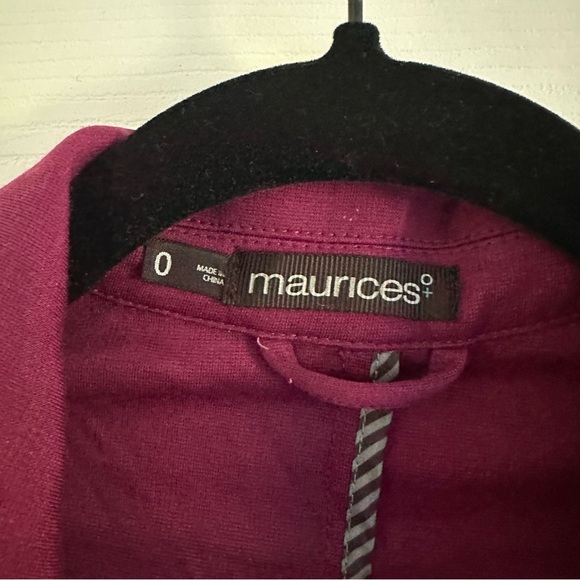 Size 0 Maurice’s Plum Purple Blazer Jacket - Picture 4 of 4
